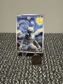 Pokemon Mewtwo Starry Night Van Gogh Beautiful Moon ACG Star Trading Card NM FS - Image 1