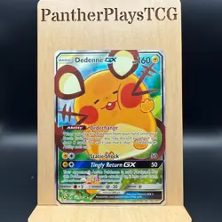 Dedenne GX 195A/214 Pokemon Card Alternate Art Holo NM - Unbroken Bonds - Image 1