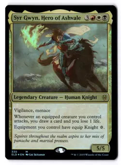 Syr Gwyn, Hero Of Ashvale NM* FOIL Throne Of Eldraine ENGLISH 330 mtg-UnltdCards - Image 1