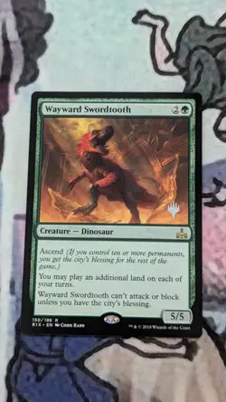 MTG Wayward Swordtooth 150 RIX Planeswalker Promo NM/M 💀DeathCoronaNerd💀 - Image 2