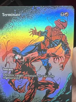MTG Terminate M0040 Borderless FOIL Marvel Universe Eternal-Legal Spider-Man - Image 2