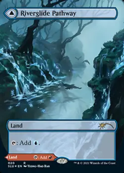 MTG Riverglide Pathway // Lavaglide Pathway (Borderless) [Secret Lair: Ultimate - Image 1