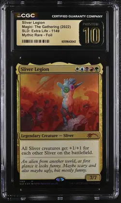 SLIVER LEGION Secret Lair Foil Mythic CGC Pristine 10 MTG EDH [Nostalgium] - Image 1