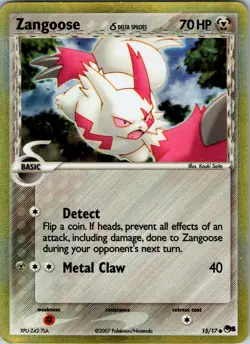 Zangoose 15/17 POP Series 5 English Pokemon Card TCG - Image 1