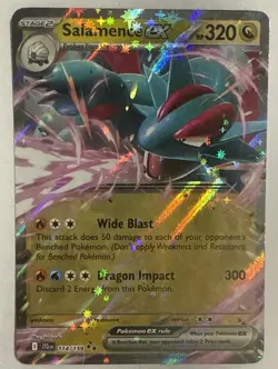 Pokemon Salamence ex 114/159 Sv09: Journey Together Holo Fresh Pulled - Image 1