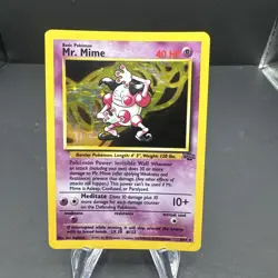 Mr. Mime 6/64 Pokemon Card TCG Jungle Unlimited Holo LP - Image 1