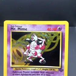 Mr. Mime 6/64 Pokemon Card TCG Jungle Unlimited Holo LP - Image 3