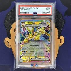 PSA 9 MINT 2025 Pokemon Prismatic Evolutions JOLTEON EX #030 Holo Rare - Image 2