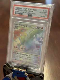 PSA 10 CHARIZARD VSTAR RAINBOW STAR BIRTH POKEMON JAPANESE SWORD & SHIELD GEM - Image 1