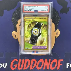 PSA 9 MINT 2024 Pokemon Surging Sparks COUNTER GAIN #249 Hyper Rare - Image 1