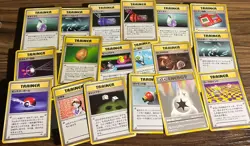 Japanese Vintage Pokemon Trainer Cards Bulk Lot [MP-HP] - Image 1