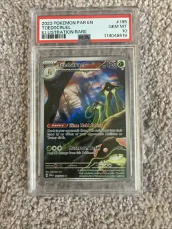 2023 POKEMON PARADOX RIFT TOEDSCRUEL ILLUSTRATION RARE FULL ART 185/182 PSA 10 - Image 1