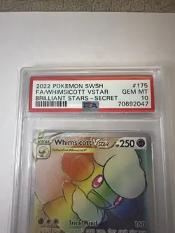 💎PSA 10 GEM MINT 2022 Pokemon Brilliant Stars WHIMSICOTT VSTAR #175 Full Art - Image 2