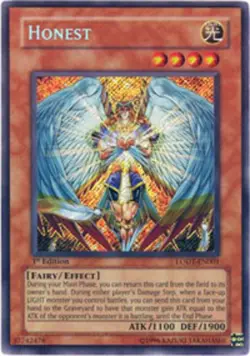 Yugioh! HP Honest - LODT-EN001 - Secret Rare - Unlimited Edition Heavily Played, - Image 1