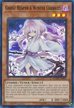 Yugioh! HP Ghost Reaper & Winter Cherries (Alternate Art) - DUDE-EN002 - Ultra R - Image 1