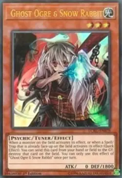 Yugioh! HP Ghost Ogre & Snow Rabbit - LCKC-EN078 - Ultra Rare - 1st Edition Heav - Image 1