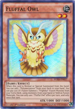 Yugioh! HP Fluffal Owl - FUEN-EN017 - Super Rare - 1st Edition Heavily Played, E - Image 1