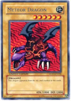 Yugioh! HP Meteor Dragon - MDP2-EN008 - Rare - Limited Edition Heavily Played, E - Image 1