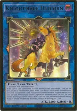 Yugioh! HP Knightmare Unicorn (Alternate Art) - MGED-EN034 - Premium Gold Rare - - Image 1