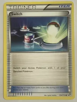 2011 Pokemon Card Black & White Switch 104/114 NM - Image 1