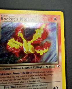 Pokemon TCG Rockets Moltres Holo Rare Card 12/132 Gym Heroes Set - Image 2