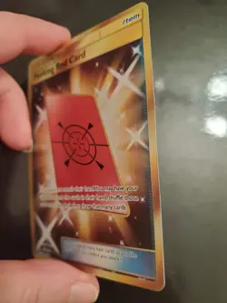Peeking Red Card 169/156 Secret Rare Pokemon TCG Ultra Prism Card NM Near Mint - Image 4