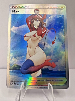 May Full Art Pokemon Anime Waifu ACG DIY Trainer Art card - Image 1