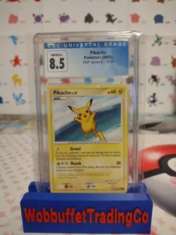 CGC Graded 8.5 Pikachu Pop series 9 15/17 Common Pokemon Card - Image 1