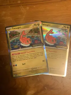4x Pokemon Stamped Cards Twilight Masquerade Build And Battle - Image 1