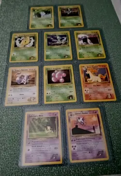 Lot of 10 Vintage 2000 Gym Heroes Pokemon Cards See Pictures All Different NM-MT - Image 1