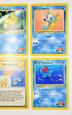 Misty's Lot (4) - NM* Vintage Gym Hero WOTC Pokemon Card - Psyduck, Horsea - Image 3