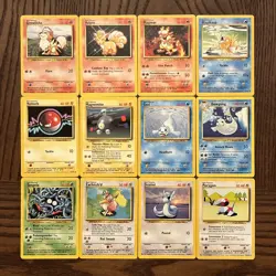 Pokemon Base Set Lot Of 12 Cards (1999) NM - Image 1