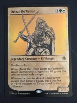 1x Foil Showcase Drizzt Do'Urden (338) Adventures in the Forgotten Realms LP MTG - Image 1