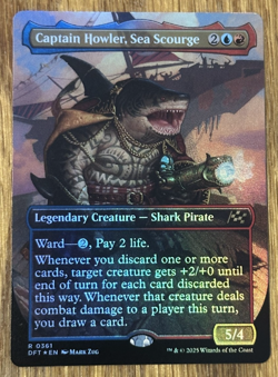 MTG Aetherdrift, Captain Howler, Sea Scourge - Borderless Foil - Image 1