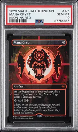 2023 MTG THE LOST CAVERNS OF IXALAN: SPECIAL GUESTS #17E MANA CRYPT PSA 10 - Image 1
