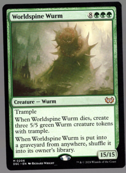 Worldspine Wurm 0206 Non Foil Mythic Duskmourn MTG Near Mint - Image 1