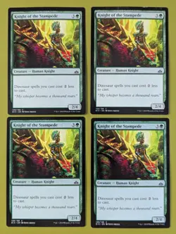 Knight of the Stampede x4 Rivals of Ixalan 4x Magic the Gathering MTG - Image 1