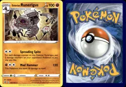 Galarian Runerigus Rebel Clash 102/192 Pokemon TCG Card Regular Rare - Image 1