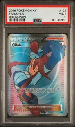 2016 Pokemon XY Breakpoint FA Skyla 122 PSA 9 - Image 1