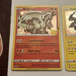 Pokemon Trading Card Game Celebrations Zekrom & Reshiram Holo 002/025 & 010/025 - Image 2