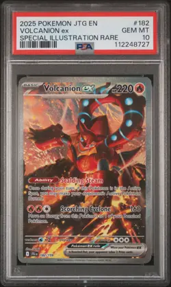 2025 POKEMON JTG EN-JOURNEY TOGETHER #182 VOLCANION EX PSA 10 - Image 1