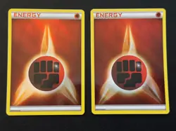 2x 2013 Pokemon Fire Energy REVERSE HOLO LP - Image 1