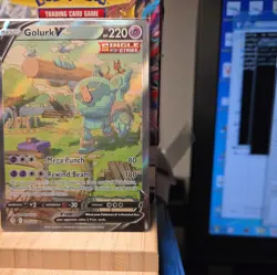 Pokemon TCG Golurk V 182/203 Evolving Skies Alt Art NM/M Full Art Ultra Rare - Image 4