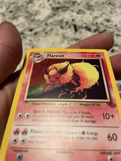 Pokemon TCG Flareon Jungle 3/64 Holo Unlimited Holo Rare WOTC - Image 2