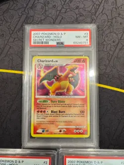 2007 Pokemon D&P Secret Wonders Charizard Blastoise Venusaur PSA 8 - Image 2
