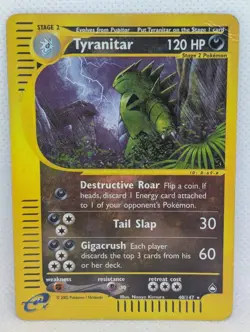 Tyranitar 040/147 Aquapolis Reverse Holo Ultra Rare Pokemon TCG Nintendo MP - Image 1