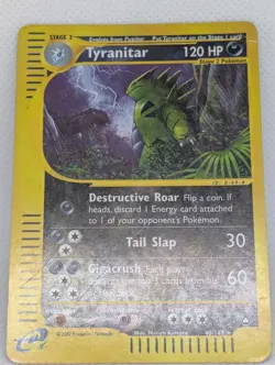 Tyranitar 040/147 Aquapolis Reverse Holo Ultra Rare Pokemon TCG Nintendo MP - Image 3