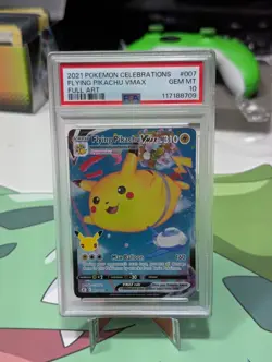 GRADED PSA 10 2021 Pokemon Celebrations Flying Pikachu VMax Full Art #007 - Image 1