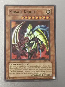 Yu-Gi-Oh! TCG Mirage Knight DCR-018 Dark Crisis Unlimited Edition Super Rare LP - Image 1