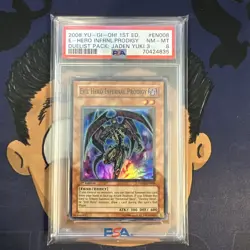 PSA 8 NM-MINT 2008 YU-GI-Oh! Jaden Yuki 3 EVIL HERO INFERNAL PRODIGY EN008 1st - Image 2